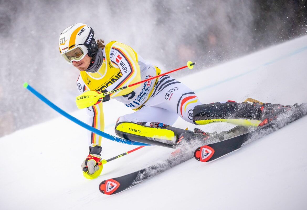 Skirennfahrer Straßer zur Slalom-Halbzeit Vierter