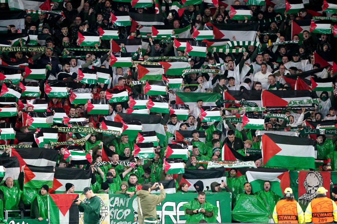 Etliche Palästina-Flaggen vor Spiel von Celtic Glasgow