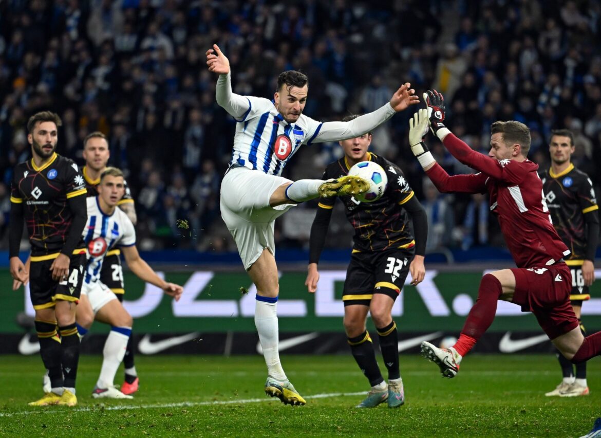 Nur Remis gegen KSC: Hertha verpasst den Anschluss nach oben