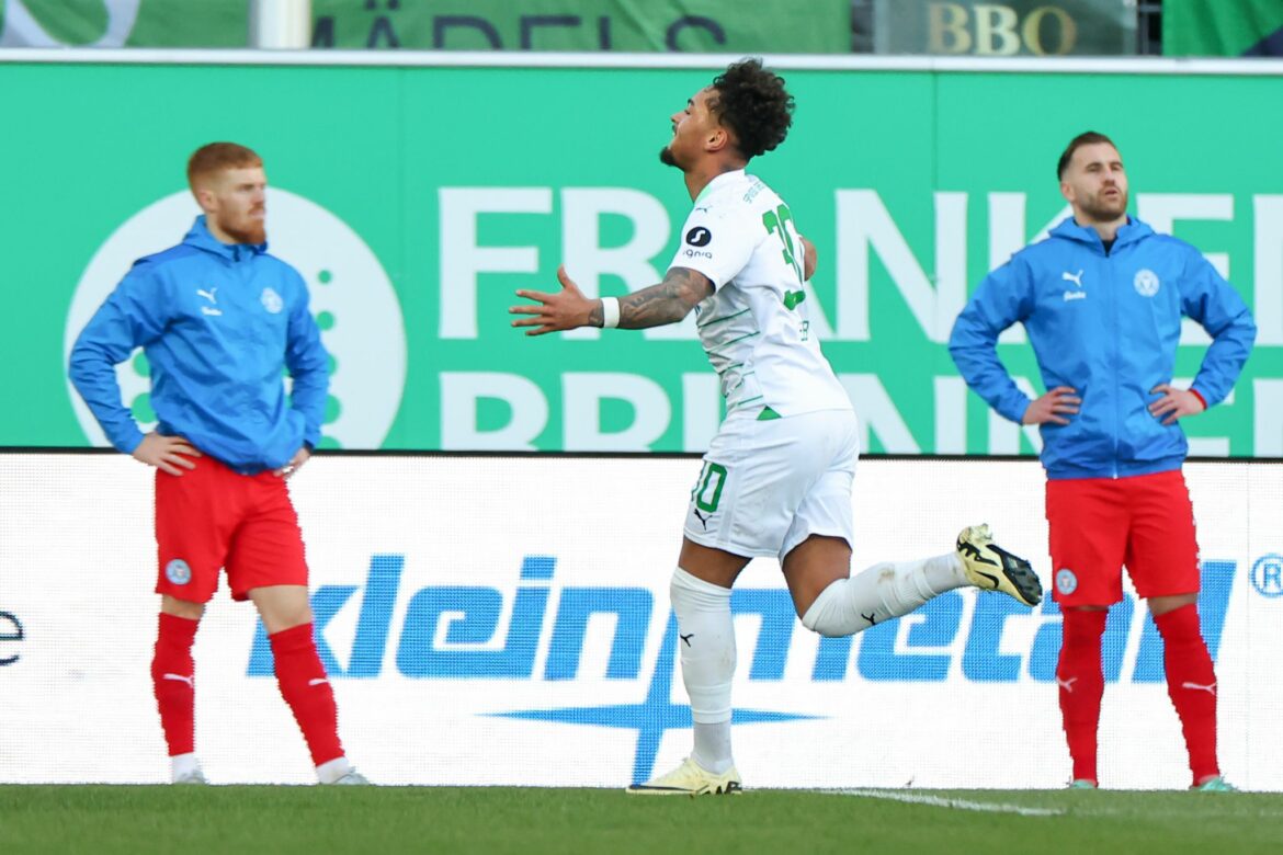Greuther Fürth gewinnt Spitzenspiel gegen Holstein Kiel